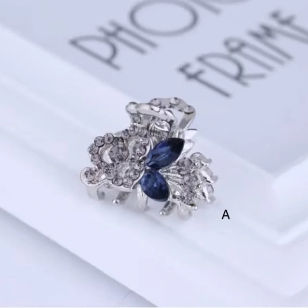 Crystal Hairpins For Women Rose Flower Hair Bows With Clips